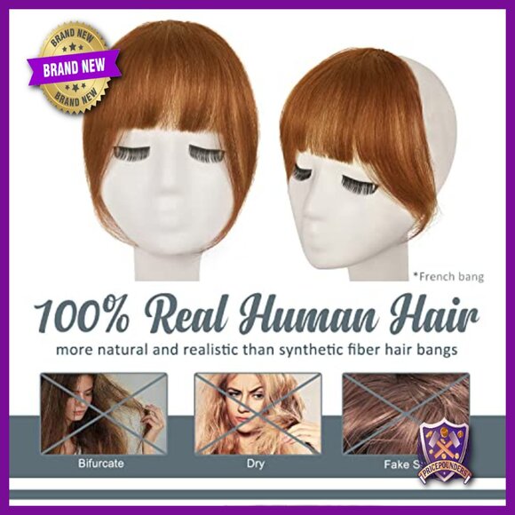Human Hair Clip-In Bangs with Body Wave Headband Wig